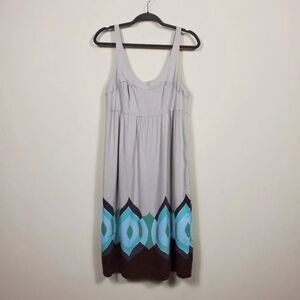 Mossimo Sleeveless Linen Dress Womens Size Large Tan Brown‎